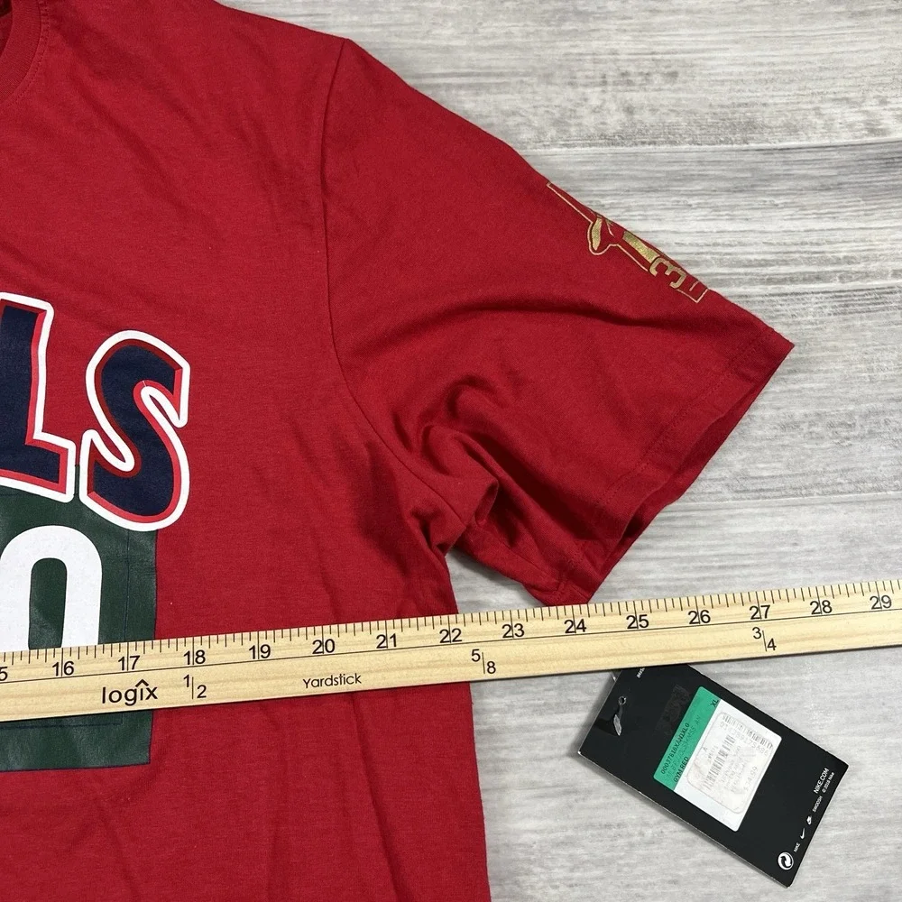 NIKE TEE MLB LOS ANGELES ANGELS PUJOLS 3000th HIT RED GRAPHIC‎ T-SHIRT XL NWT